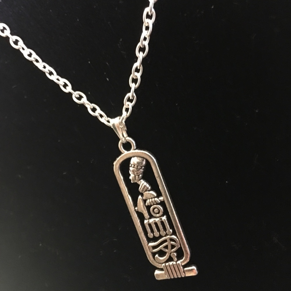 Ancient Egyptian Cartouche Charm Pendant Necklace